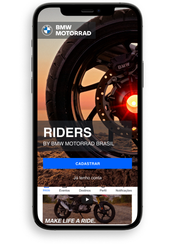 Riders app screen 1