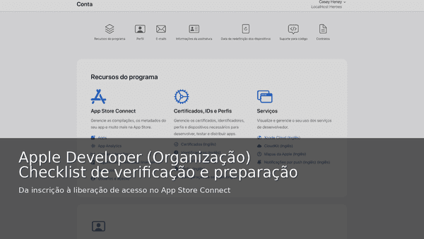 Apple Developer (Organization): verification and setup checklist to ...
