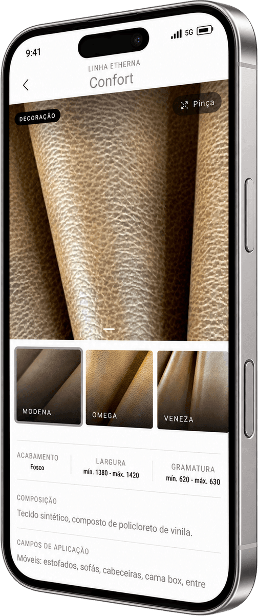 Etherna, the product front and center screen