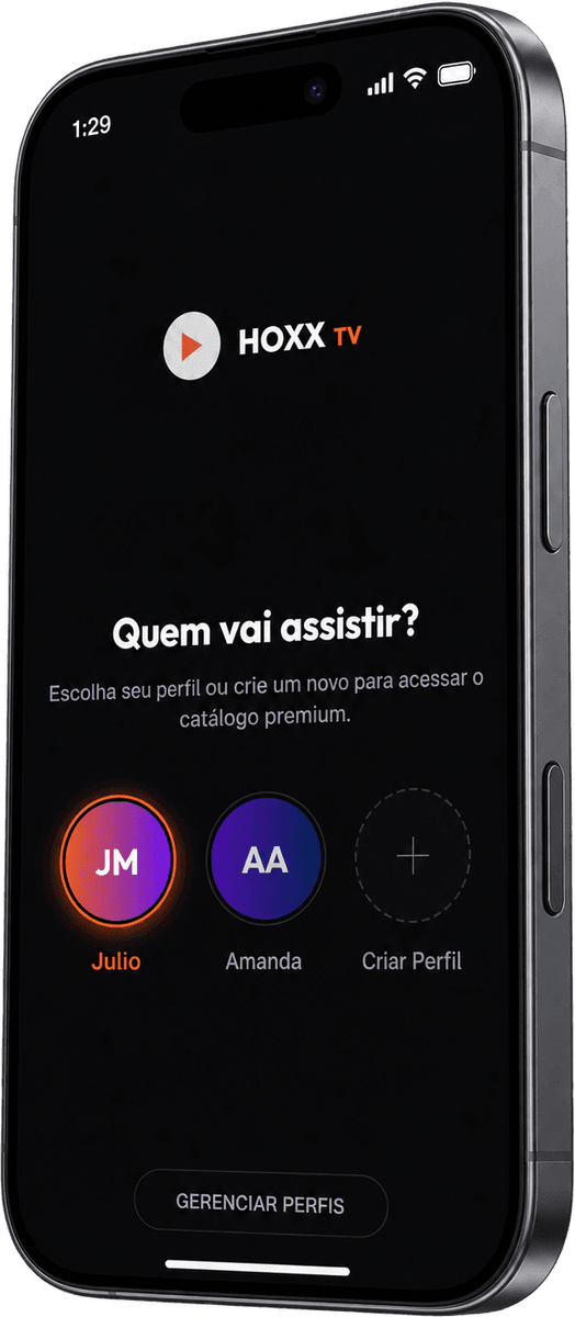 Hoxx TV, information that follows the person screen