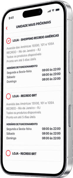 Casa & Vídeo, a quick view of the stores screen