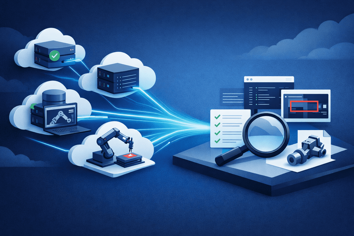 Agentes em nuvem paralelos produzindo revisão com evidências de execução