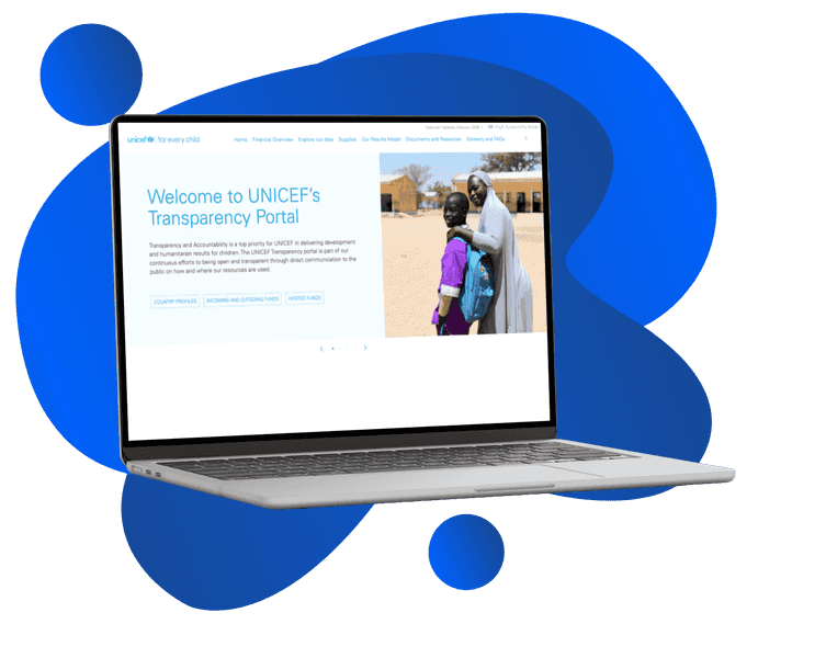 MOCKUP 6 with UNICEF Drupal operations dashboard