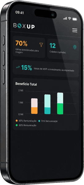 Boxup - Votorantim, an overview of the operation screen