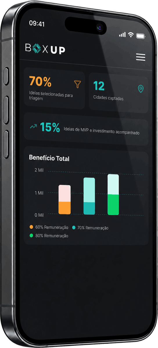 Boxup - Votorantim, an overview of the operation screen