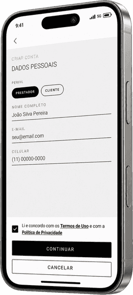 Etherna, sign-up without friction screen