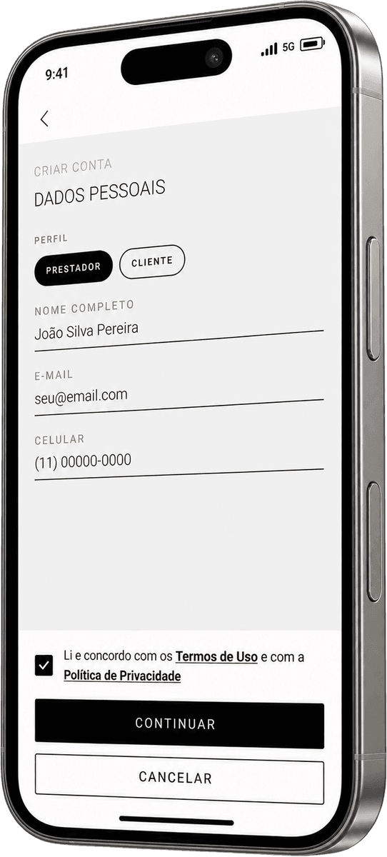 Etherna, sign-up without friction screen