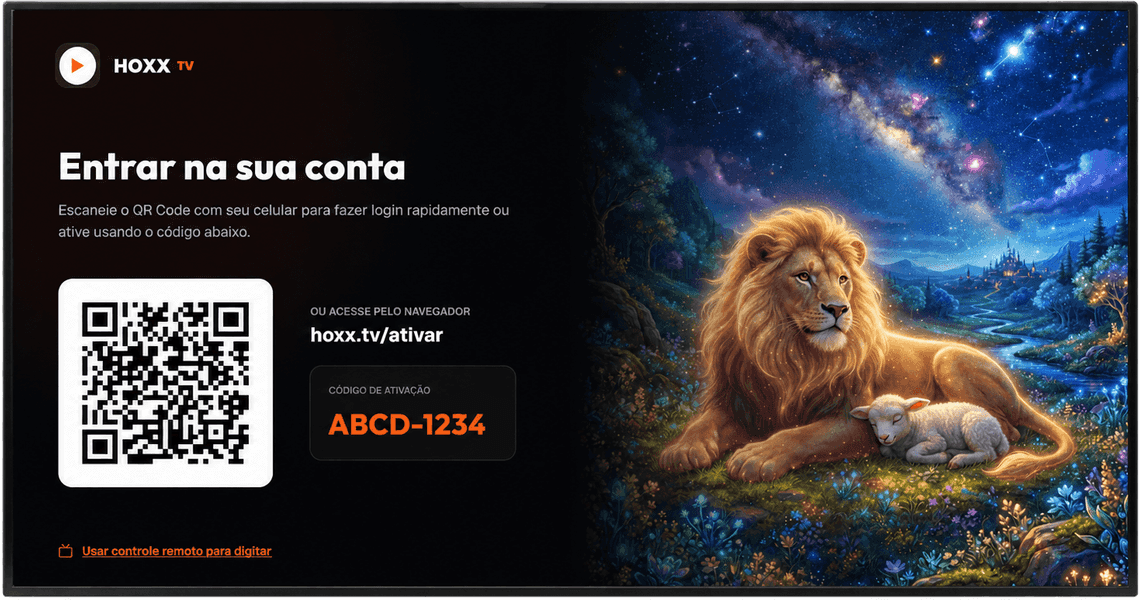 Hoxx TV on TV, connect the experience to the tv screen