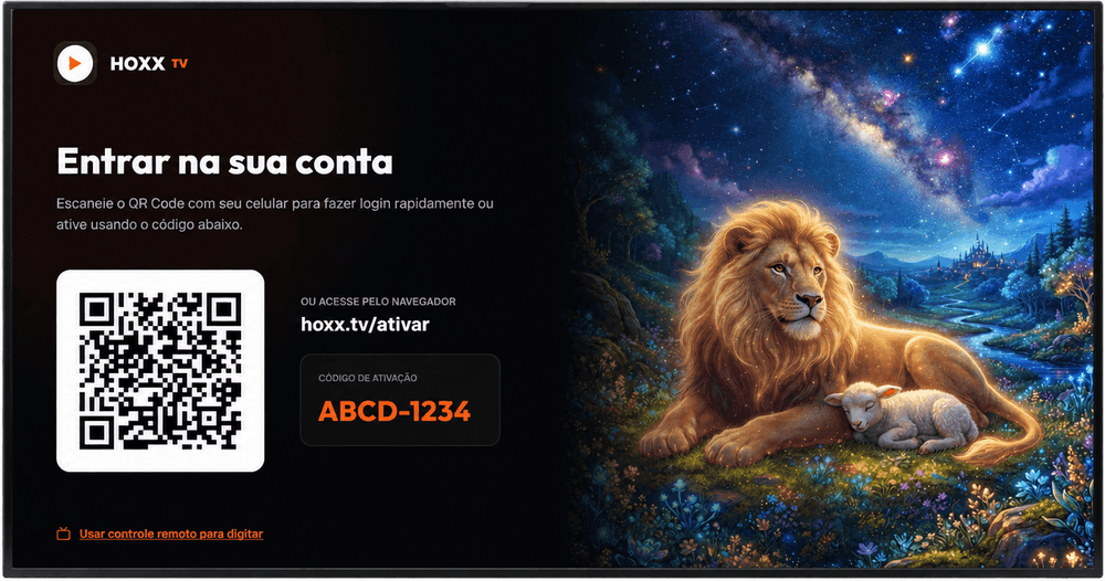 Hoxx TV on TV, connect the experience to the tv screen