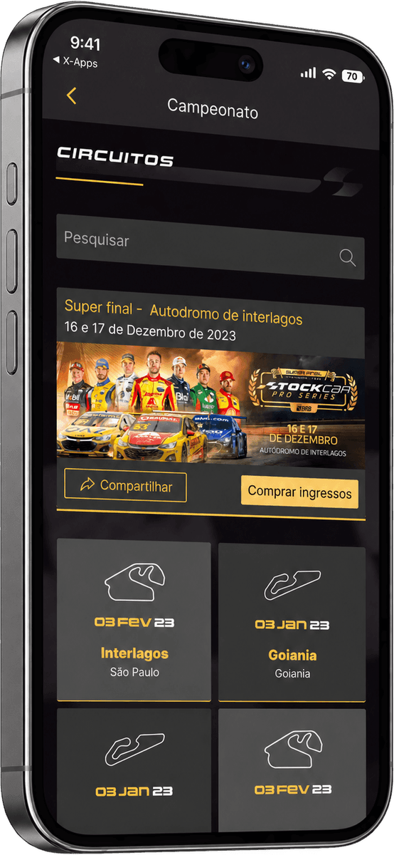 Stock Car, each driver up close screen