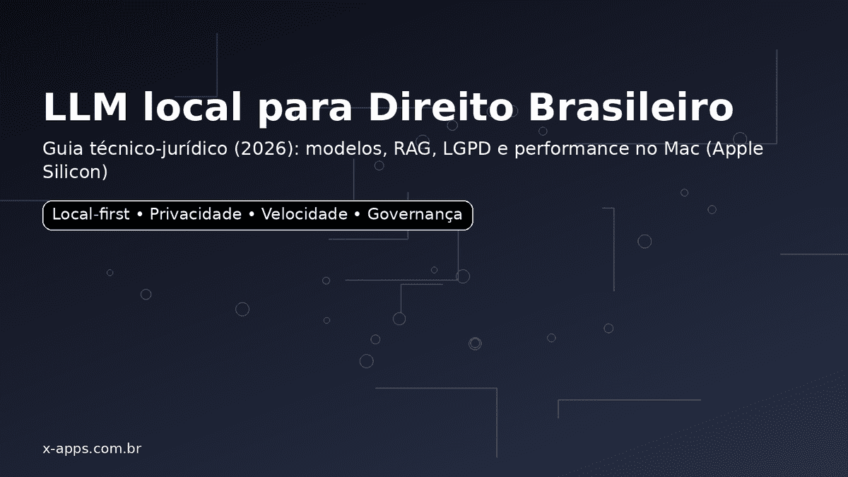 Capa do artigo: LLM local para Direito Brasileiro