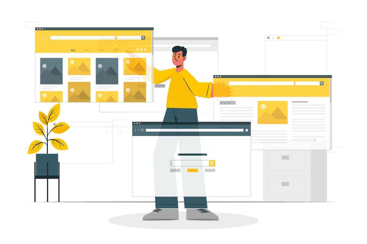 Building a web system with images and texts